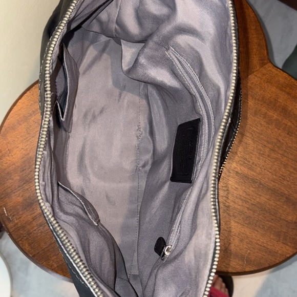 Coach SoHo pleated hobo/shoulder bag  thick leather black vintage Crescent shape - Picture 4 of 17